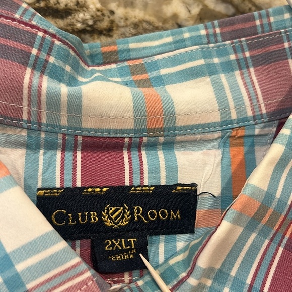 Club Room Red and Blue Button Down Shirt - Picture 9 of 15